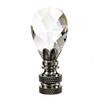 Crystal Small Teardrop Nickel Base Lamp Finial 2.25"h view 1