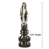 Crystal Small Teardrop Nickel Base Lamp Finial 2.25"h view 2