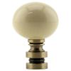 Ceramic 35mm Ivory Ball Antique Base Lamp Finial 2" h view 1