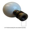 Ceramic 35mm Ivory Ball Antique Base Lamp Finial 2" h view 3