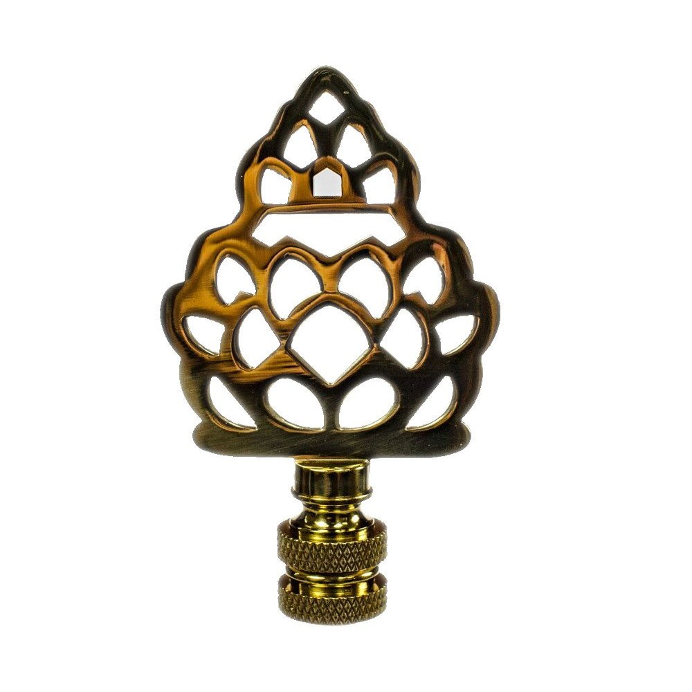 Polished Brass Pineapple Lamp Finial 3" h