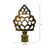 Polished Brass Pineapple Lamp Finial 3" h view 3