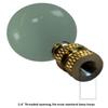 Sage Green Ceramic Ball Lamp Finial Polished Brass 2.25"h view 2