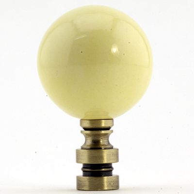 Ceramic 40mm Buttercup Ball Antique Base Lamp Finial 2.25" h