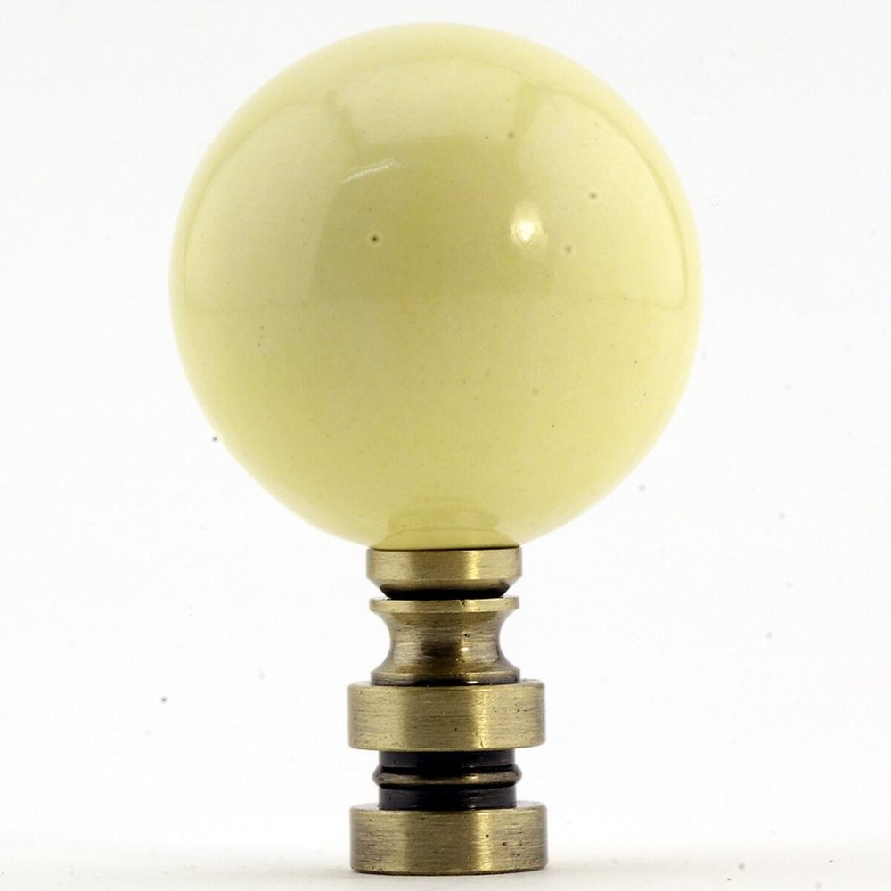 Ceramic 40mm Buttercup Ball Antique Base Lamp Finial 2.25" h