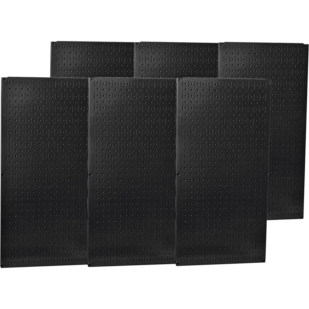 Wall Control, 35-P-3296BK, Pegboard, Round, 32 In. H, 96 In. W, Black