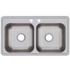 Elkay Dayton Stainless Steel 33" x 19" x 8", 2-Hole Equal Double Bowl Drop-in Sink view 1
