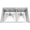 Houzer Bellus 33" Stainless Steel Topmount 60/40 Double Bowl Sink view 1