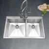 Houzer Bellus 33" Stainless Steel Topmount 60/40 Double Bowl Sink view 2