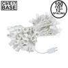 Novelty Lights 100 Foot C9 Outdoor String Light Christmas Stringer - Patio String Lights - Intermediate Base (C9/E17) - 12" Spacing - White Wire view 2
