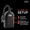 myTouchSmart 26898-P1 Indoor/Outdoor Weather Resistant Digital Plug-in Timer, Custom Presets view 4