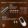 Concept Lighting 102L Cordless Remote Control LED Picture Light- 11 1/2 inch Antique Brass With Silver Undertones view 4