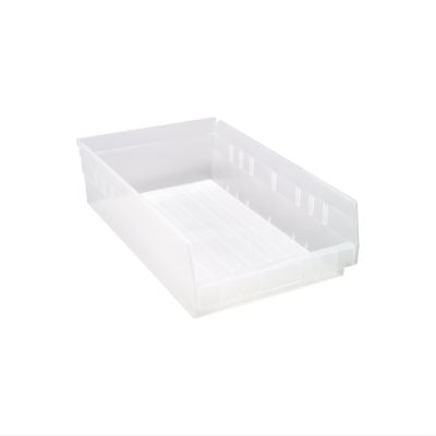 Quantum Storage QSB110 Hanging Plastic Shelf Bin Storage Containers - 17-7/8" x 11-1/8" x 4" - 8 Pack