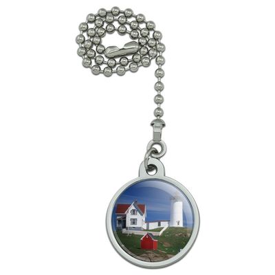 GRAPHICS & MORE Nubble Lighthouse Maine ME Ceiling Fan and Light Pull Chain