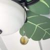 Pineapple Fruit on Yellow Tropical Background Ceiling Fan and Light Pull view 3