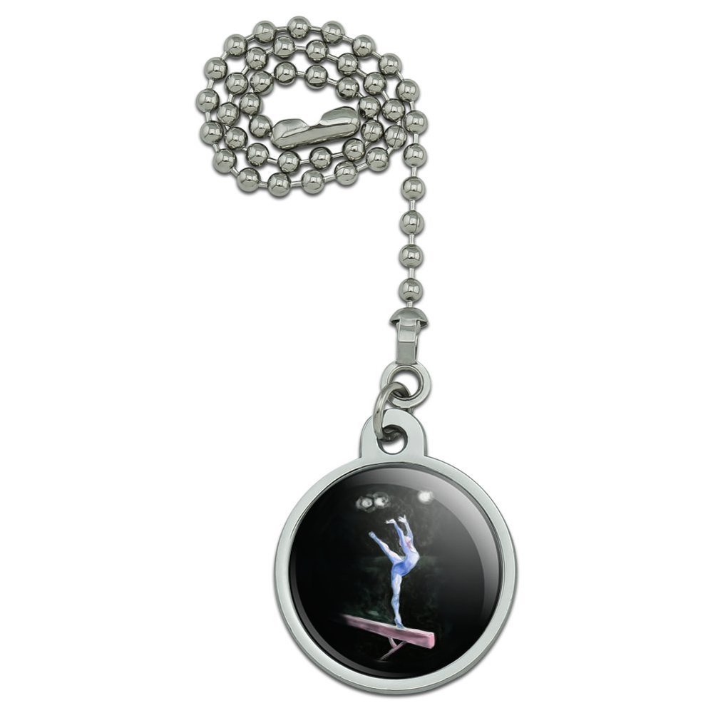 Female Gymnast on Vault Pommel Horse Gymnastics Ceiling Fan and Light Pull
