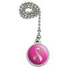 Breast Cancer Awareness Pink Support Ribbon Ceiling Fan and Light Pull view 1