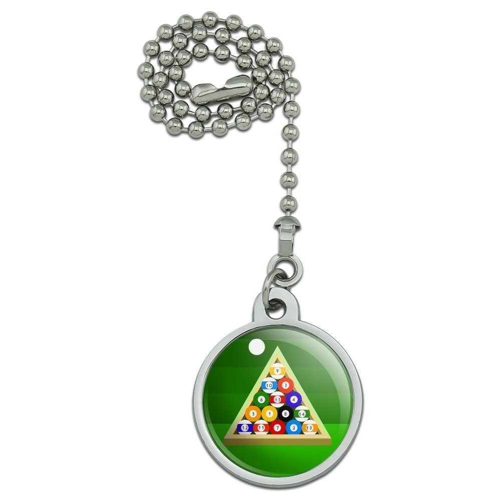 GRAPHICS & MORE Billiard Balls and Triangle Pool Table Ceiling Fan and Light Pull Chain