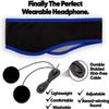 CozyPhones Sleep Headphones - Over Ear Headphones from Ultra Thin Cool Mesh Wired for Side Sleepers, Meditation, Running, Laptop, and Phone - Blue view 2