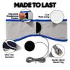 CozyPhones Sleep Headphones - Over Ear Headphones from Ultra Thin Cool Mesh Wired for Side Sleepers, Meditation, Running, Laptop, and Phone - Blue view 3
