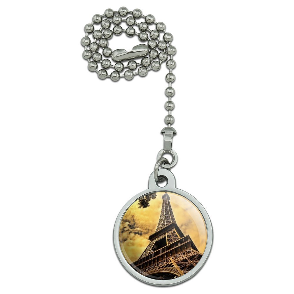 GRAPHICS & MORE Eiffel Tower Paris Vintage Ceiling Fan and Light Pull Chain