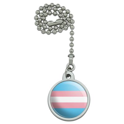 Transgender Trans Pride Flag Original Blue Pink White Ceiling Fan and Light