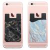 Cardly (Two Cell Phone Stick on Wallet Card Holder Phone Pocket for iPhone, Android and All Smartphones. (Black & Blue) view 1