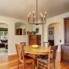 LALUZ Chandelier, Dining Room Lighting Fixtures Hanging, Chandelier Light Fixture with Dark Brown Speckled Finish, 26 Dia, Dimmable view 3