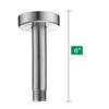 Purelux Ceiling Mount Shower Arm 6 Inches Water Outlet PJ0611 Made of Stainless Steel Straight Shower Arm with Gasket Flange, Chrome Finish view 3