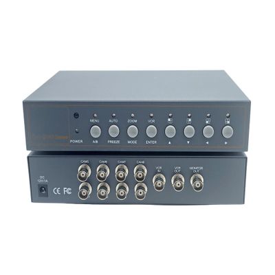 Evertech 8 Channel Analog CCTV Video Multiplexer Color Quad Processor Screen Splitter with Remote Control