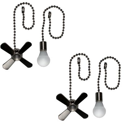 Harbor Breeze Ceiling Fan Pull Chain (2 Pack, Brushed Nickel)