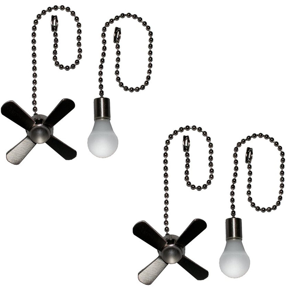 Harbor Breeze Ceiling Fan Pull Chain (2 Pack, Brushed Nickel)