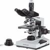 AmScope T490B-DK Compound Trinocular Microscope, WF10x and WF20x Eyepieces, 40X-2000X Magnification, Brightfield/Darkfield, Halogen Illumination, Abbe Condenser, Double-Layer Mechanical Stage, Sliding Head, High-Resolution Optics view 1