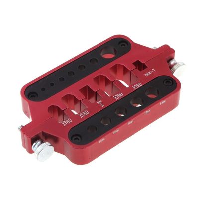 ShareGoo Aluminum Welding Soldering Insulate Station Jig RC Tools for XT60 XT90 T Plug Banana Plug Connector,Red