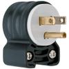 Legrand Pass & Seymour PS5266SSANCCV4 15 Amp 125V Straight Blade Extra Hard Use Specification Grade Angle Plug, NEAM 5-15P, Black/White (1 Count) view 1