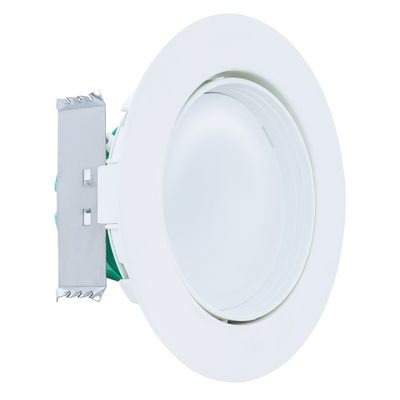 Westgate 10W 4 inch Adjustable LED Retrofit Downlight with Integrated Smooth Trim Dimmable LED Recessed Light Fixture Damp Location Rated 120V Energy Star (2700K Warm White 1 Pack)