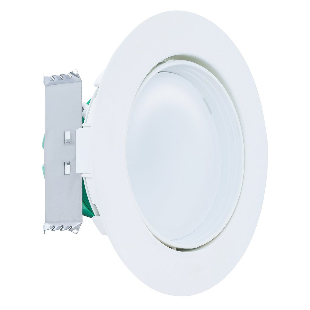 Westgate 10W 4 inch Adjustable LED Retrofit Downlight with Integrated Smooth Trim Dimmable LED Recessed Light Fixture Damp Location Rated 120V Energy Star (2700K Warm White 1 Pack)