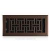 Decor Grates Metal Oriental Decorative Air Vent Cover 4x10 Floor Register  Adjustable Control Lever  AC Floor Vent Covers for Home Floor Vents  Fits 4 x 10 Inch Opening  Rubbed Bronze (AJH410-RB) view 1