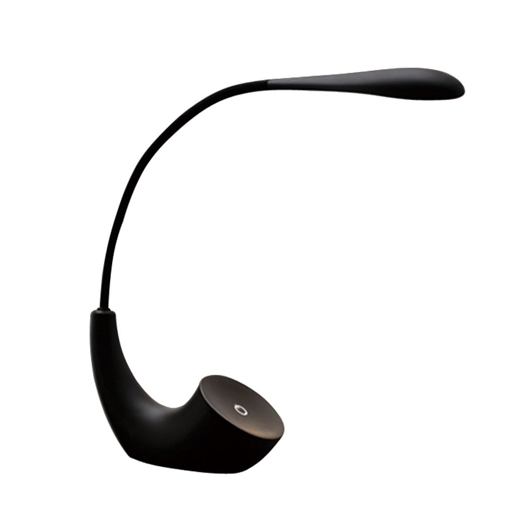 Penfly 5w LED Rechargeable Adjustbale Dimmable Touch Switch Night Desk Lamp Table Light Home Indoor Bedroom Office Studying Dormitory Working Reading 4000k Black Shell