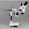 AmScope SM-3T Professional Trinocular Stereo Zoom Microscope, WH10x Eyepieces, 7X-45X Magnification, 0.7X-4.5X Zoom Objective, Ambient Lighting, Single-Arm Boom Stand view 2