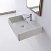 Scarabeo 8031/R-60-One Hole Teorema Rectangular Ceramic Wall Mounted/Vessel Sink, White view 2