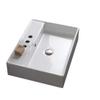 Scarabeo 8031/R-60-3Hole-637509861186 Porcelain Wall Mounted Washbasin, White view 1