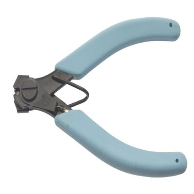 Xcelite 134CG Hard Wire Cutter, Transverse End Cutter, Flush Jaw 5.45" Length, 9/16" Jaw Length, Blue Cushion Grip Handle