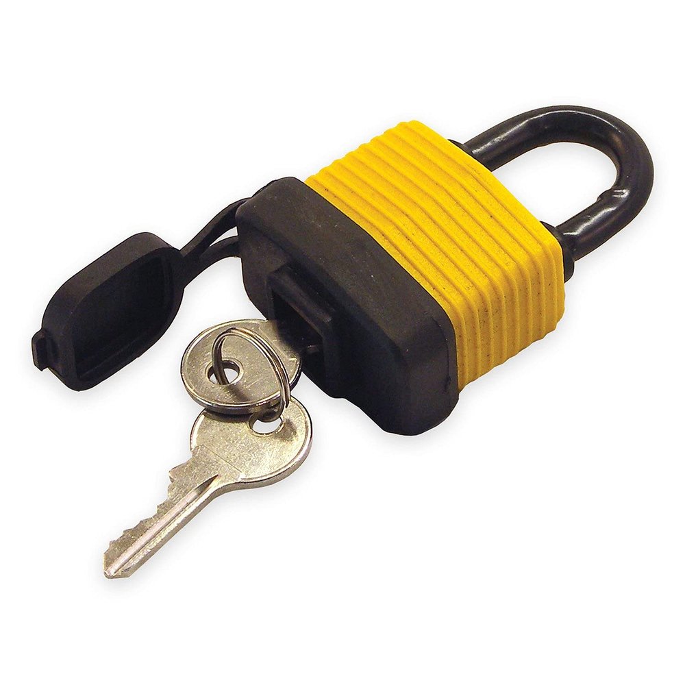 Shoreline Marine Covered Padlock with Cap | Marine-Grade Construction | Durable & Corrosion-Resistant Fishing Boat Accessories