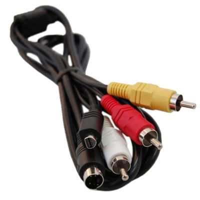 HQRP AV Audio Video Cable/Cord Compatible with Sony Handycam DCR-SX83, DCR-SX85, HDR-CX100, HDR-CX110 Camcorder