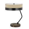 Cal 60W X 2 Parson Metal/Wood Desk Lamp with Metal/Fabric Shade with 2 USB Ports (BO-2758DK-BK) view 1