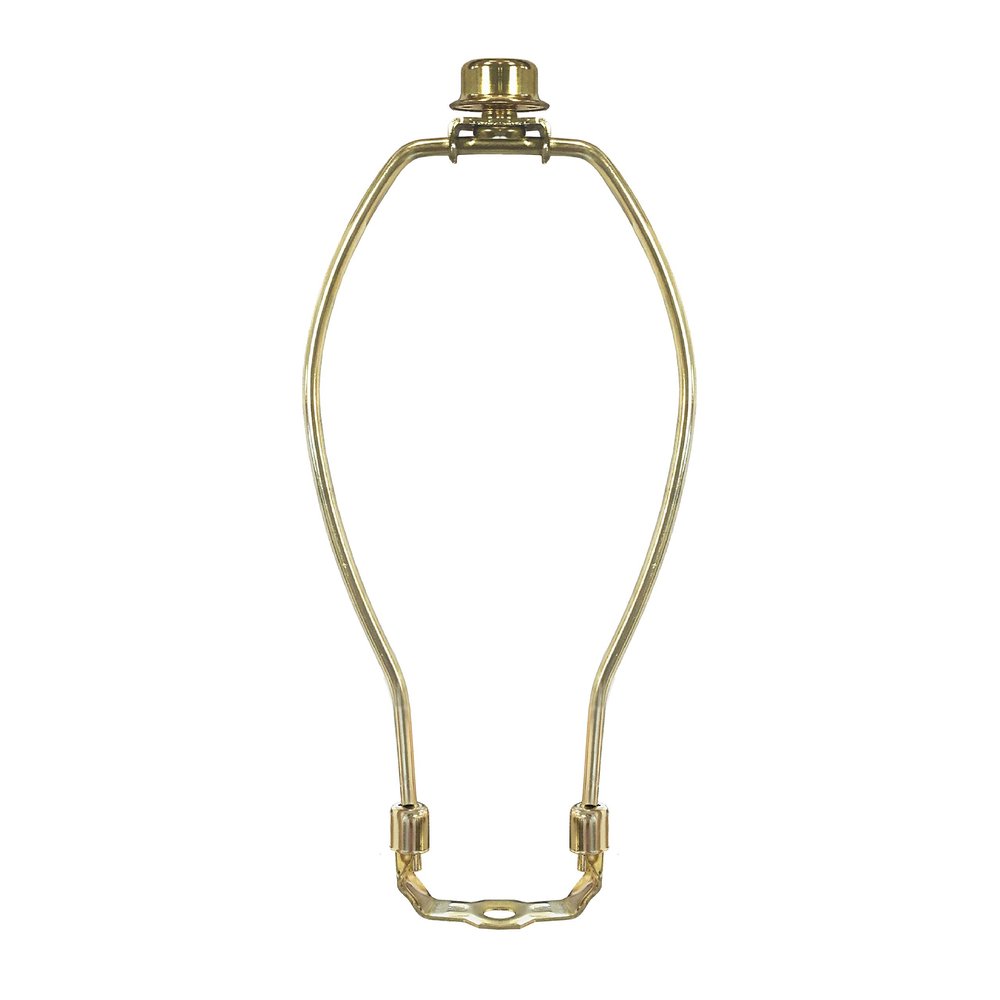 Royal Designs, Inc. Heavy Duty Harp for Lamp Shade Holder, 10.5 inch, Polished Brass Base