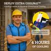 Men's Hyperkewl Cooling Sport Vest, Adjustable Fit, Lightweight, 4 Hours of Cooling, Reactivate in Water within Minutes, For High Heat Weather, Outdoor Work, Motorcycle Riding view 2