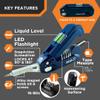 Kelvin Tools Kelvin 23 Urban Multi Tool Screwdriver Set All in One with 16 Bit Set, Tape Measure, Liquid Level, Hammer, Flashlight Multibit Pocket Tool, Universal Precision Screwdriver - Black view 2