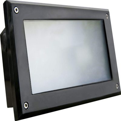 Dabmar Lighting FG2000-B 120V Fiberglass Open Face Incand Step Light, Black Finish